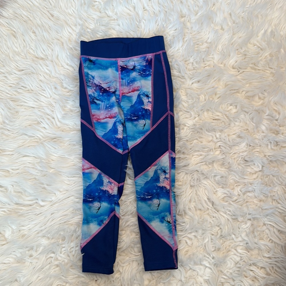 Next Lilac Althletc Capri Pants Mesh Detail Size 6